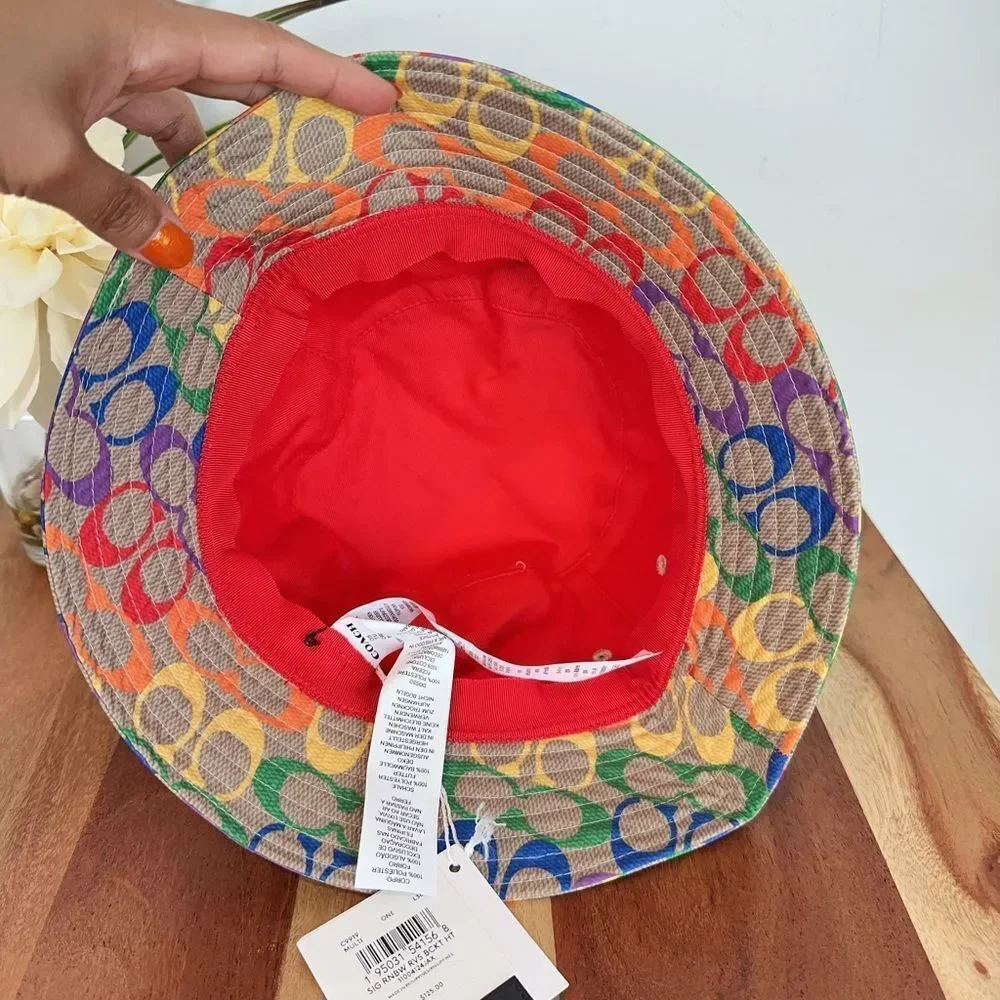 NWT Coach Rainbow Signature‎ Bucket Hat - Picture 3 of 6